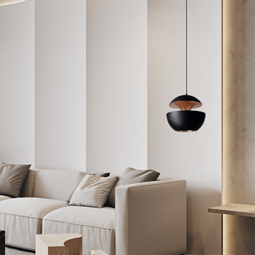 Modern Small Black Globe Pendant Light for Living Room