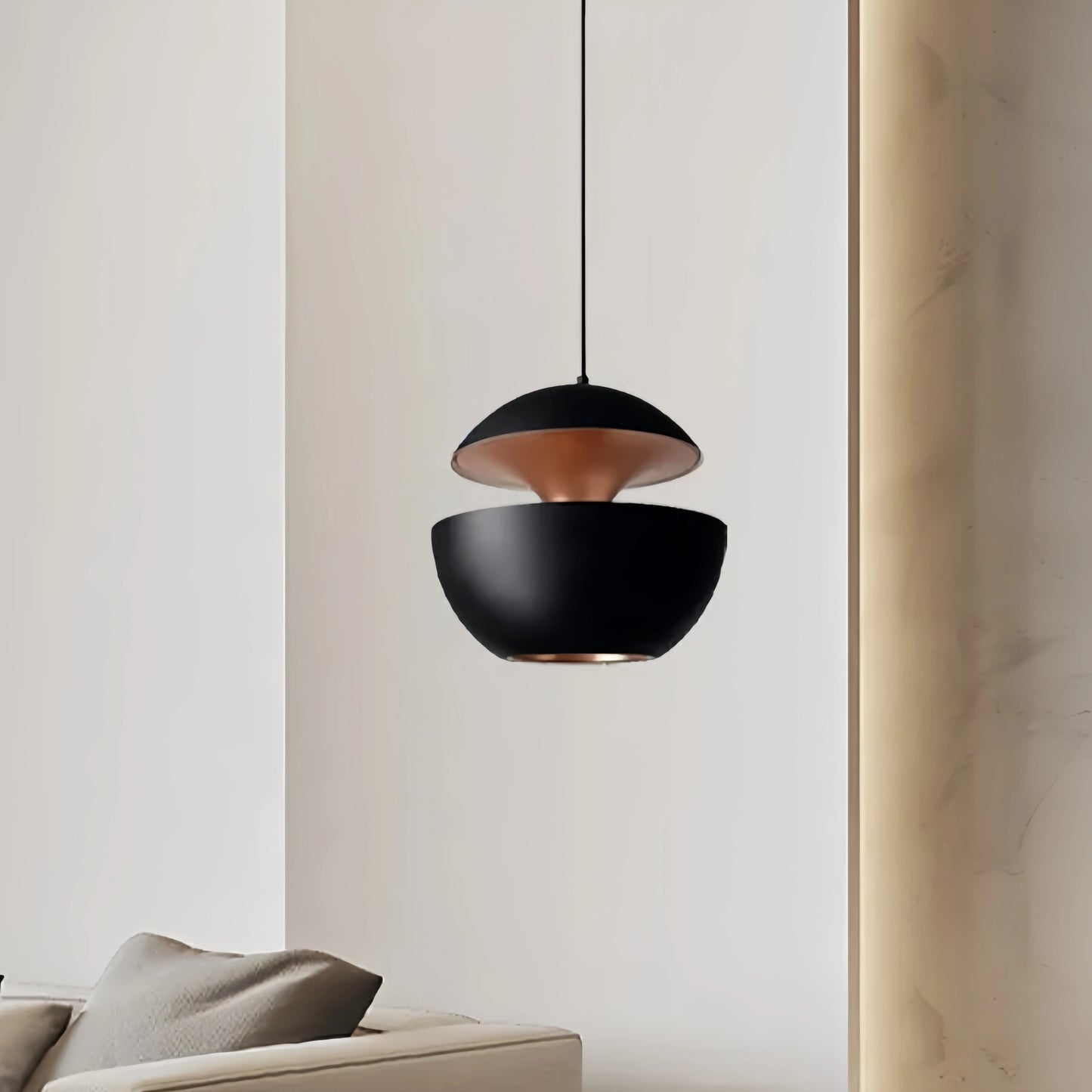 Irondale Modern Globular Pendant Light – Luxurious White/Black Metal for Kitchen Island