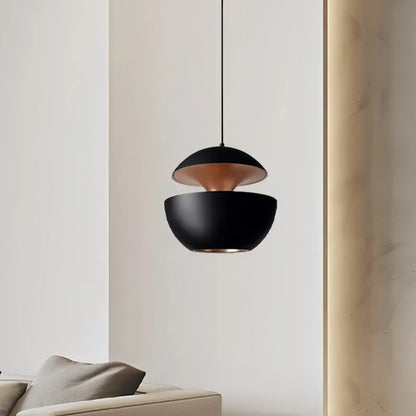 Irondale Modern Globular Pendant Light – Luxurious White/Black Metal for Kitchen Island
