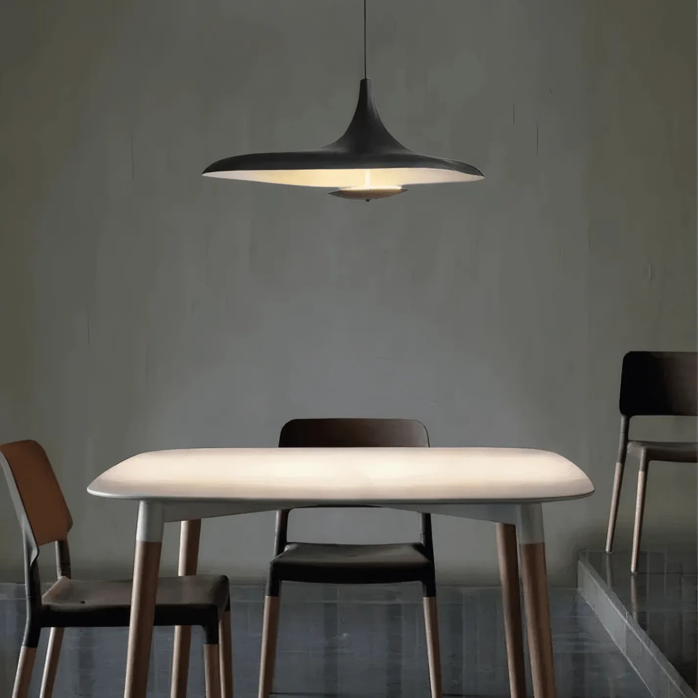 Modern Hooded Pendant Light