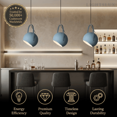 Morandia Nordic Art Deco Pendant Light — 5-Color Metal for Bedroom
