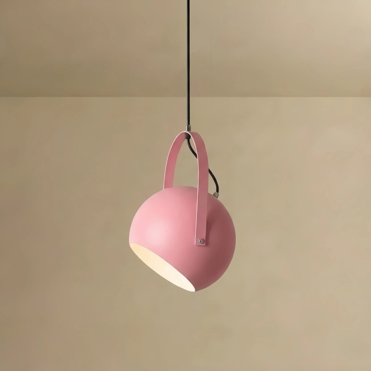 Morandia Nordic Art Deco Pendant Light — PINK Metal for Bedroom