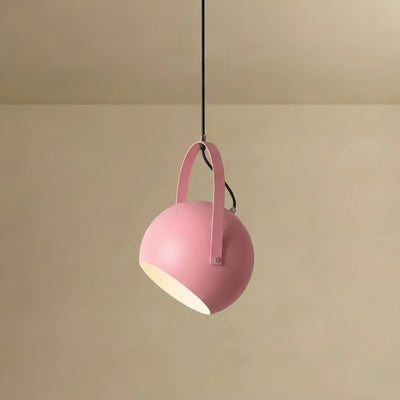 Morandia Nordic Art Deco Pendant Light — PINK Metal for Bedroom