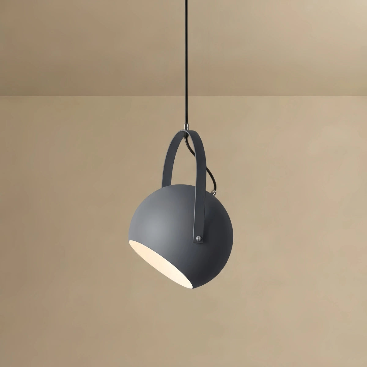 Morandia Nordic Art Deco Pendant Light — GREY Metal for Bedroom