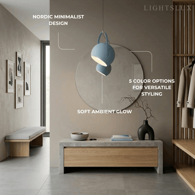 Morandia Nordic Art Deco Pendant Light — 5-Color Metal for Bedroom
