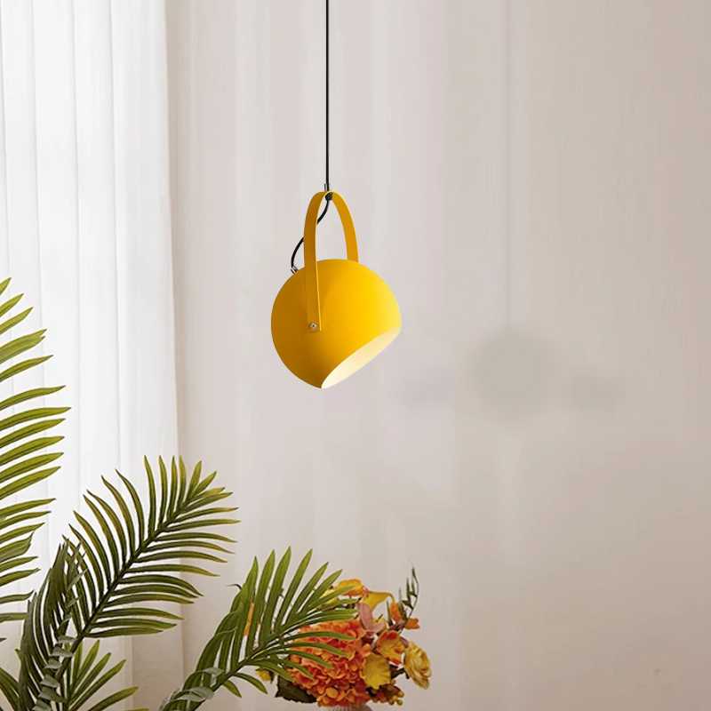Nordic Art Deco Yellow Pendant Light for Living Room