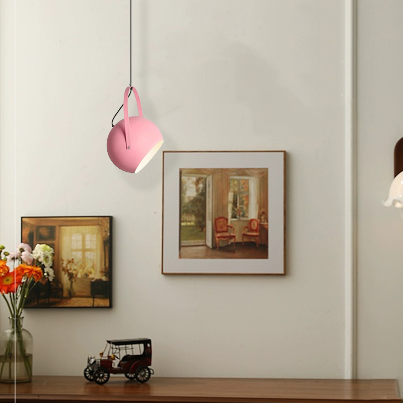 Nordic Art Deco Pink Pendant Light for Living Area