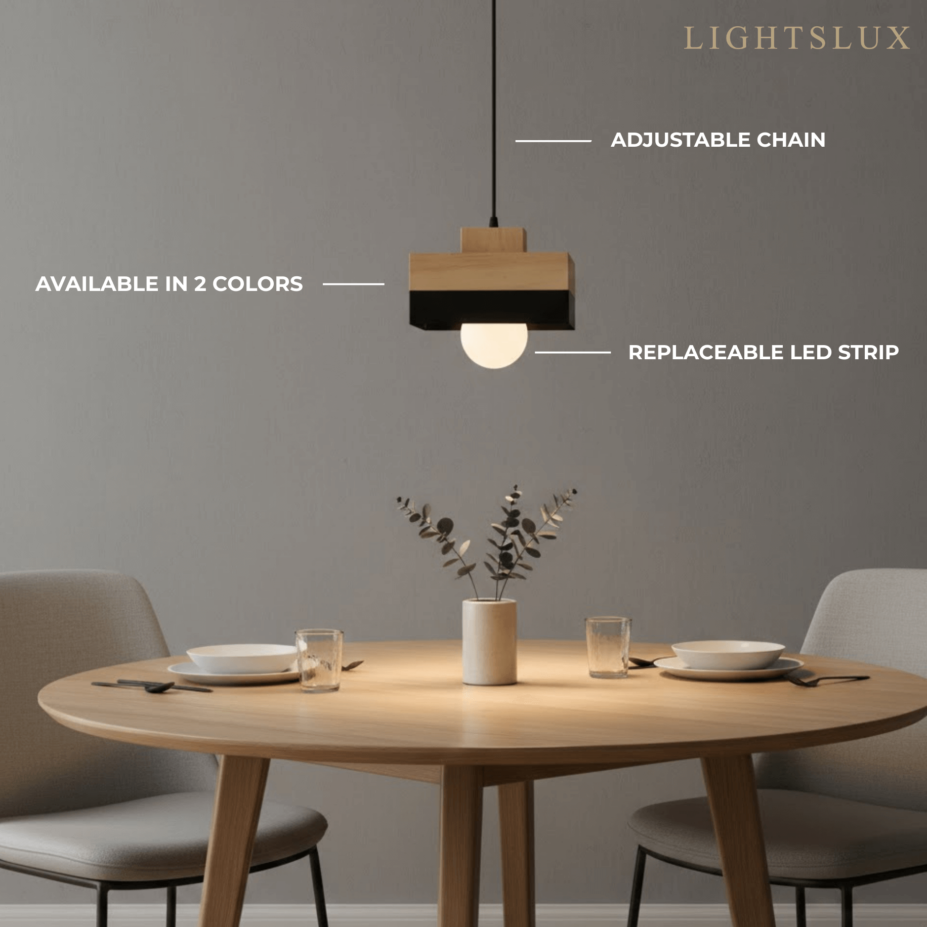 Modern Square/Round Pendant Light