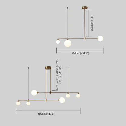Modern Glass Bubble Chandelier dimensions