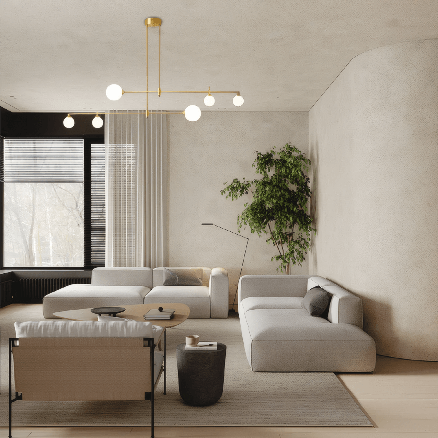 Modern Glass Bubble Chandelier  for Living room