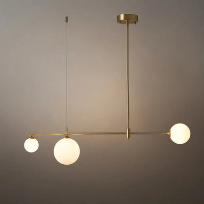Modern Glass Bubble Chandelier - Gold Metal Frame