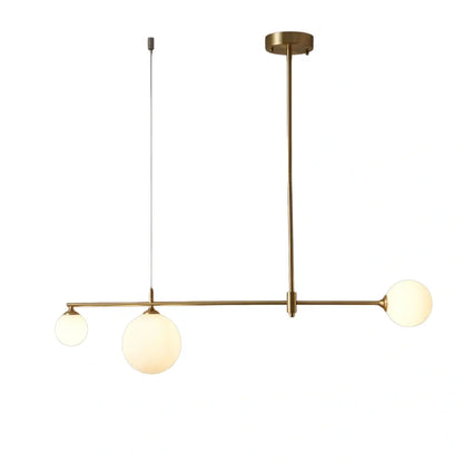 Modern Glass Bubble Chandelier - Gold Metal Frame