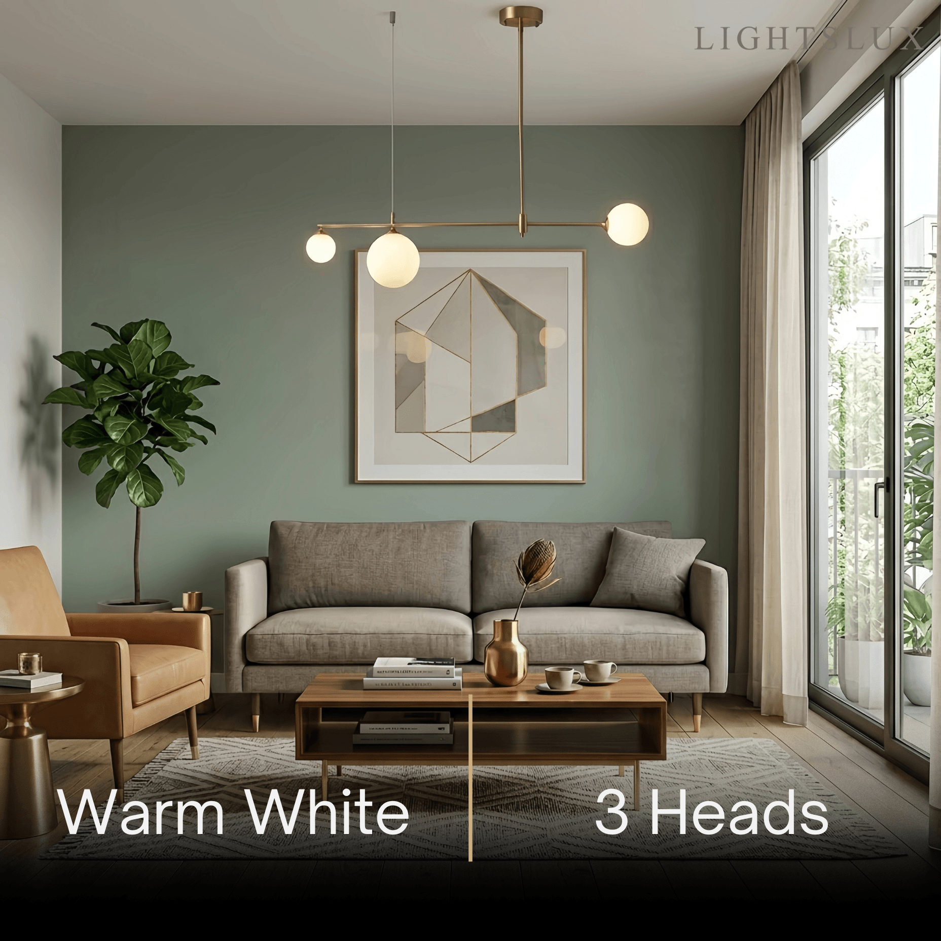 Modern Glass Bubble Chandelier - Gold Metal Frame