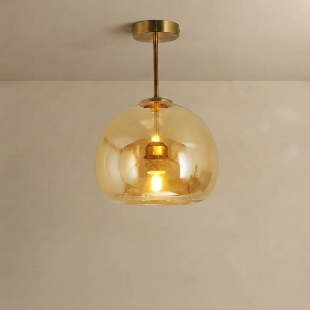 Modern Globe LED Ceiling Light/Pendant Light – Black/Gold for Hallway