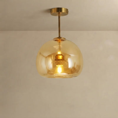 Modern Globe LED Ceiling Light/Pendant Light – Black/Gold for Hallway