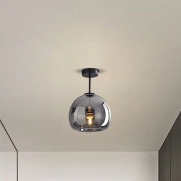 Modern Gray Ceiling Light Spherical for Hallway