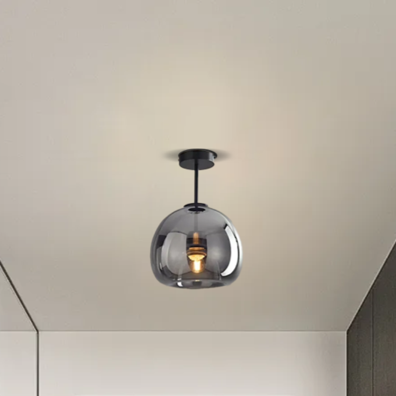 Modern Gray Ceiling Light Spherical for Hallway
