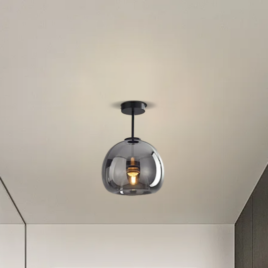 Modern Gray Ceiling Light Spherical for Hallway