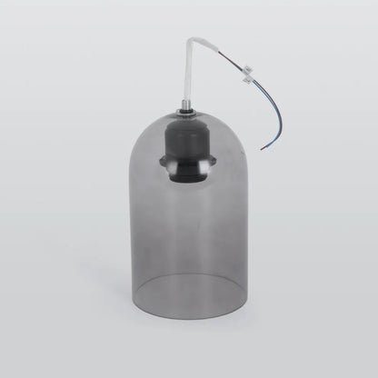 Modern Semi-Flush Ceiling Light Gray Glass