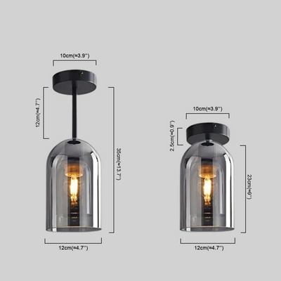 Modern Semi-Flush Ceiling Light Dimensions