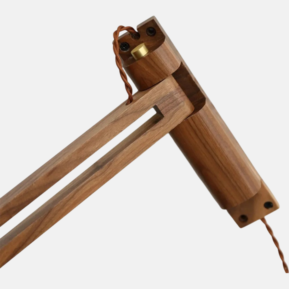 Wall Lamp — Walnut Wood & Ceramic Shade