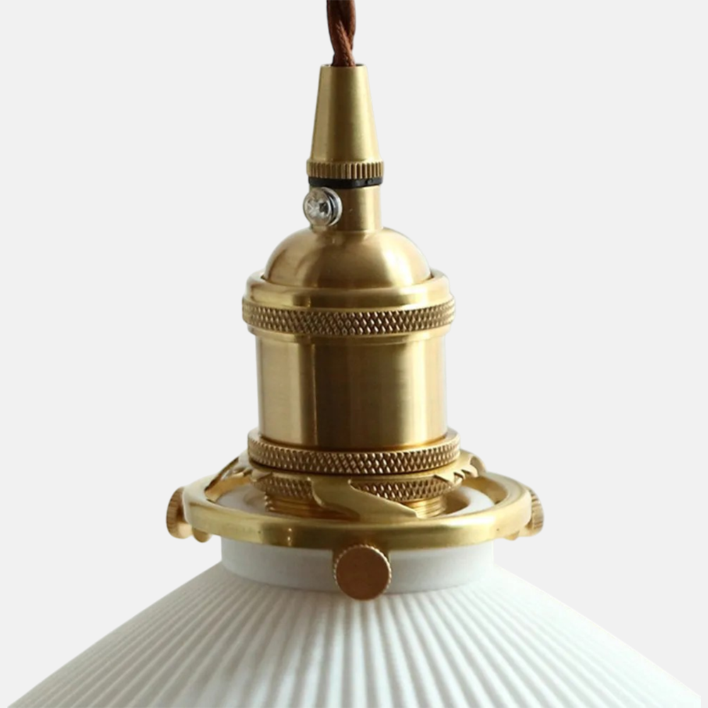 Wall Lamp — Walnut Wood & Ceramic Shade