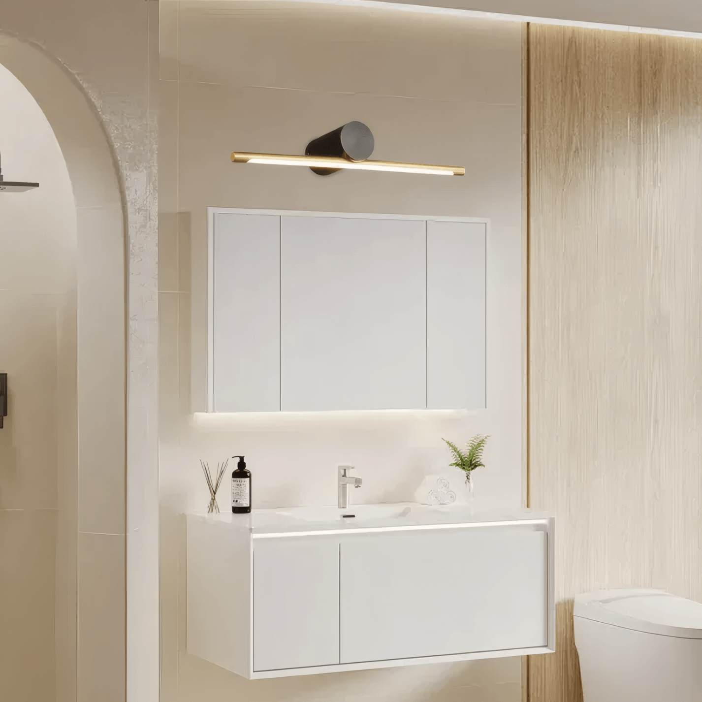 Minimalist Linear Wall Light for Bathroom