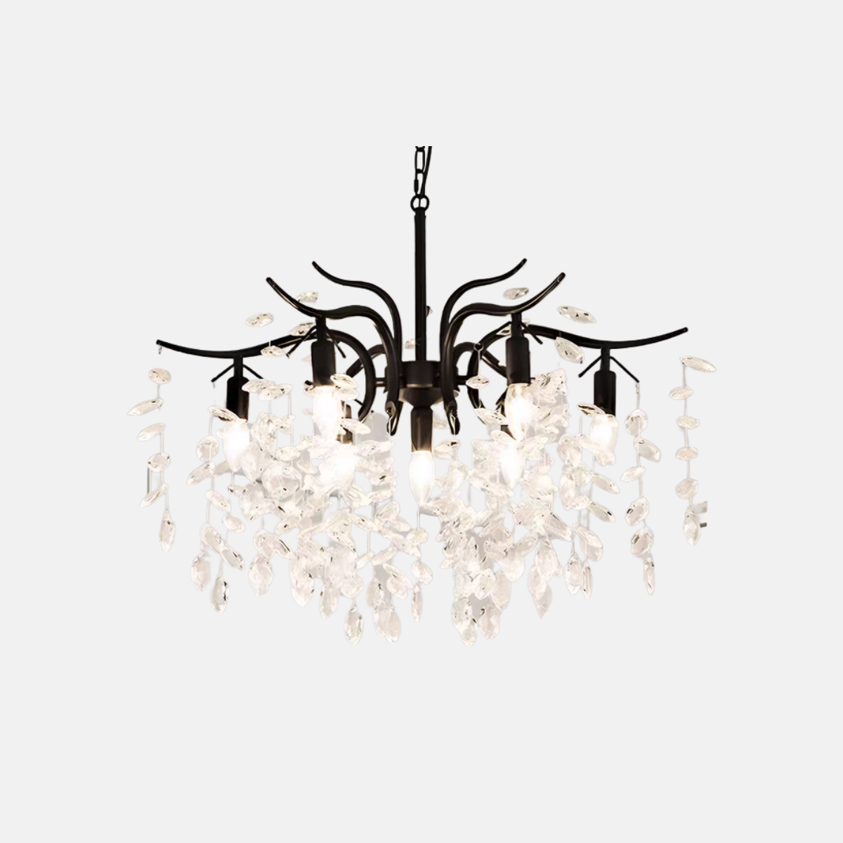 Royal Black Chandelier for Living Room 7 Head