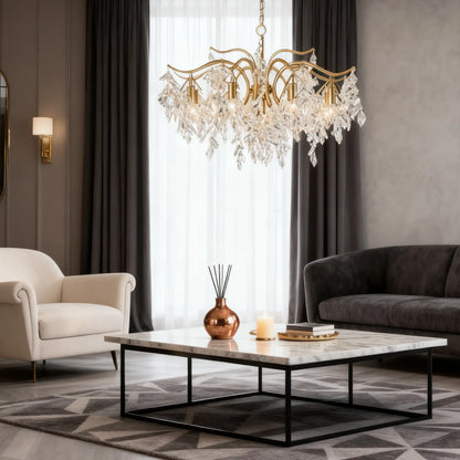Chandelier – Luxurious Black/Gold Finish for Living/Dining Room
