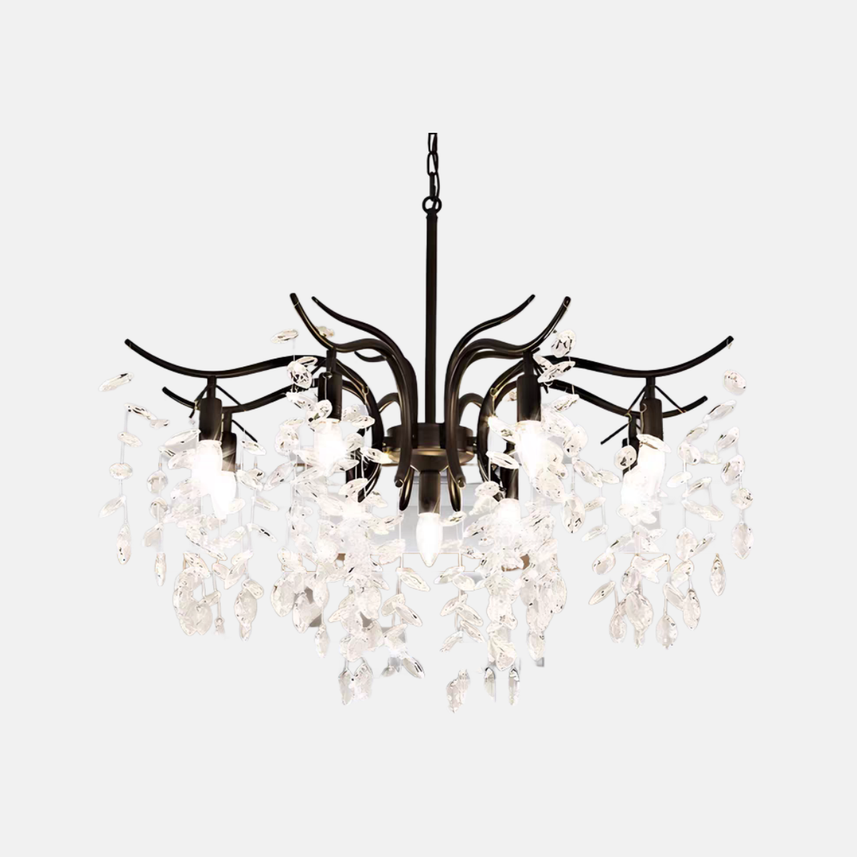 Royal Black Chandelier for Living Room 9 Head