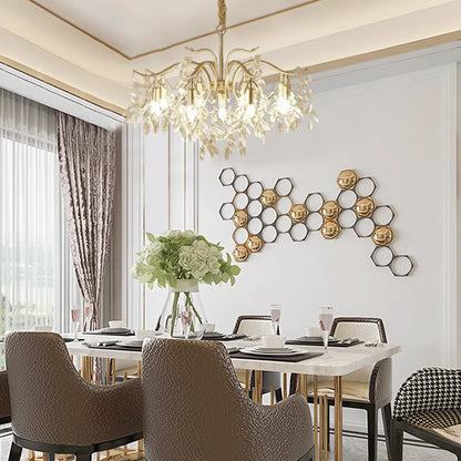 Chandelier – Luxurious Black/Gold Finish for Living/Dining Room