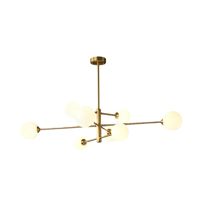 Nebula Moderner Kronleuchter - Schwarz/Kupferfarbenes Metall/Glas für das Esszimmer