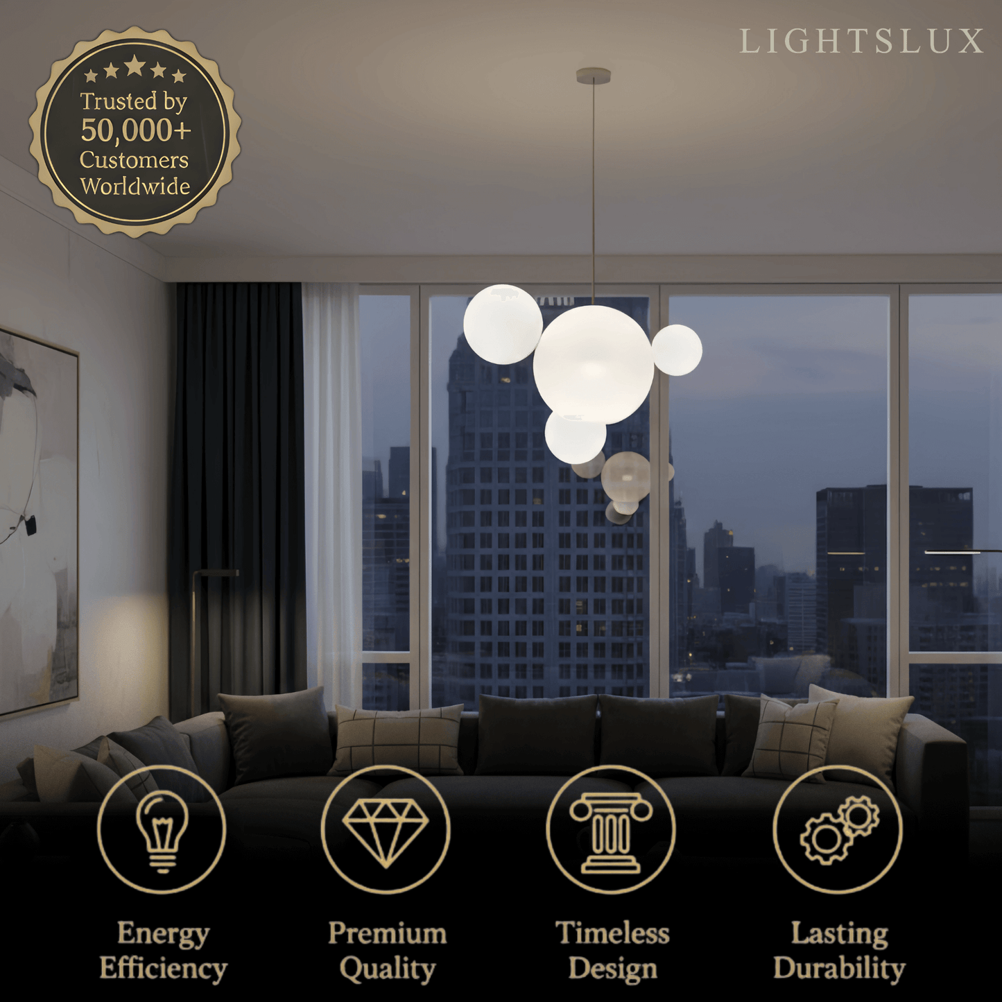 Modern Bubble Glass Pendant Light 