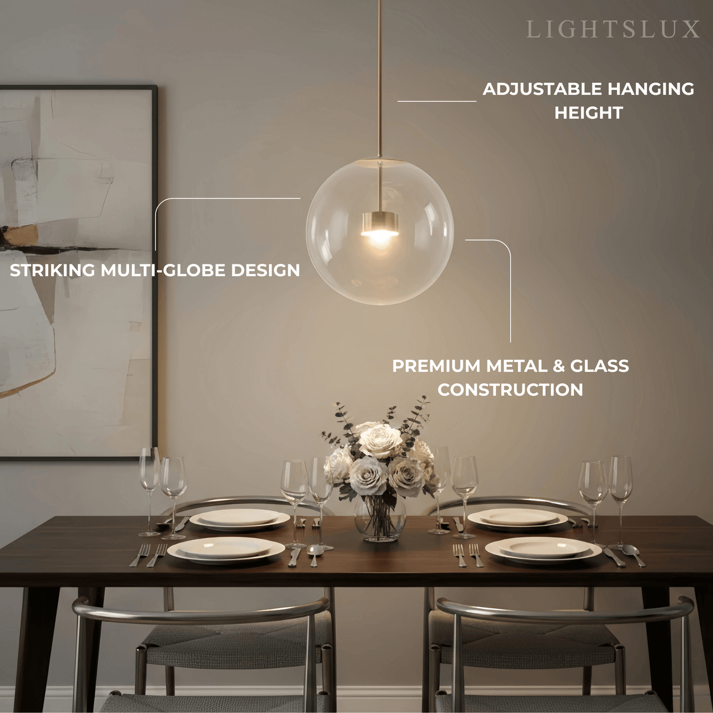 Modern Bubble Glass Pendant Light