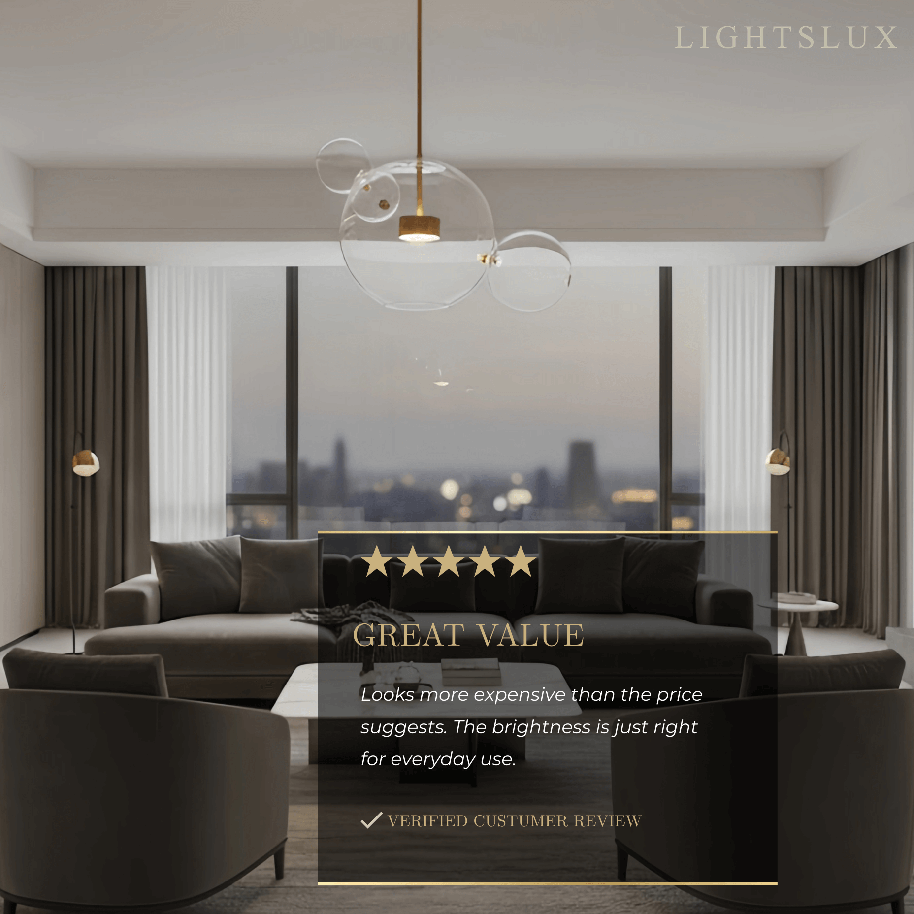 Modern Bubble Glass Pendant Light