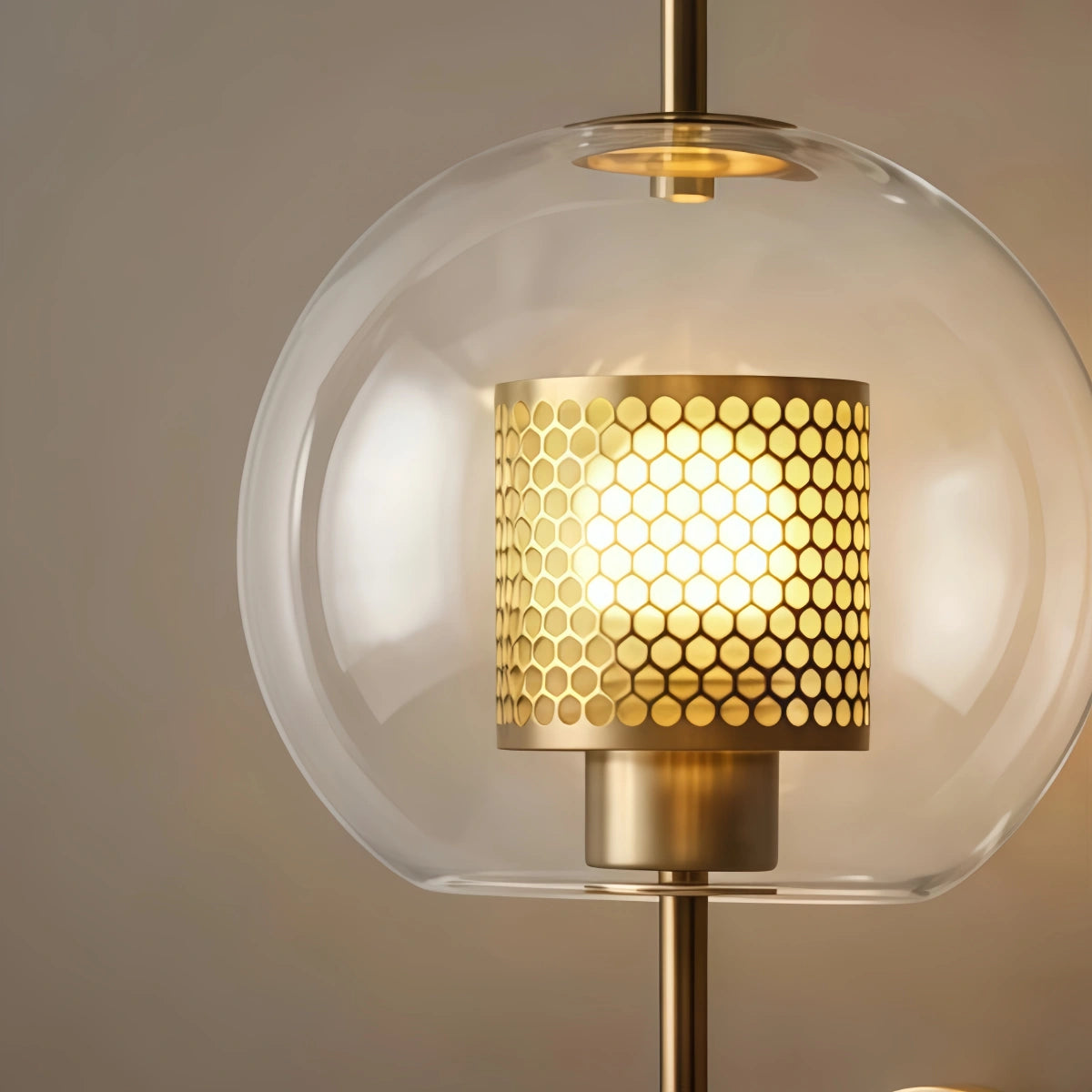 Vetro Royal Glass/Copper Wall Lamp