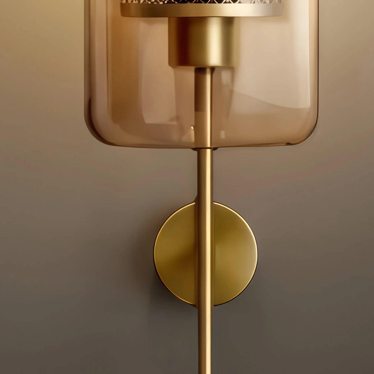 Vetro Royal Glass/Copper Wall Lamp