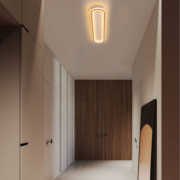 Minimalist Rose Gold Ceiling Light Hallway
