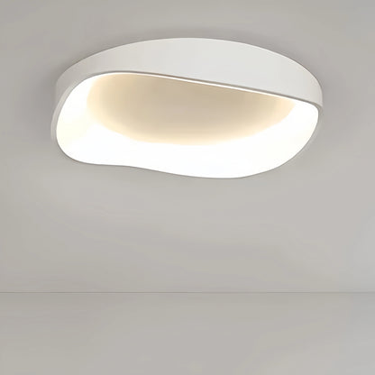 Crema Modern White LED Flush Mount Ceiling Light – Metal /Acrylic for Living Room