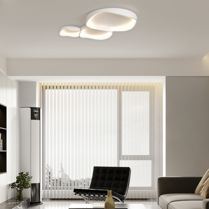 110cm Modern White Wave Ceiling Light for Living Room