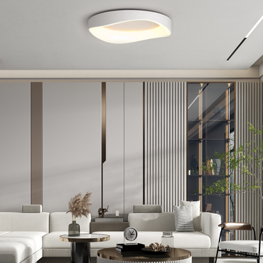40cm Modern White Wave Ceiling Light for Living Room