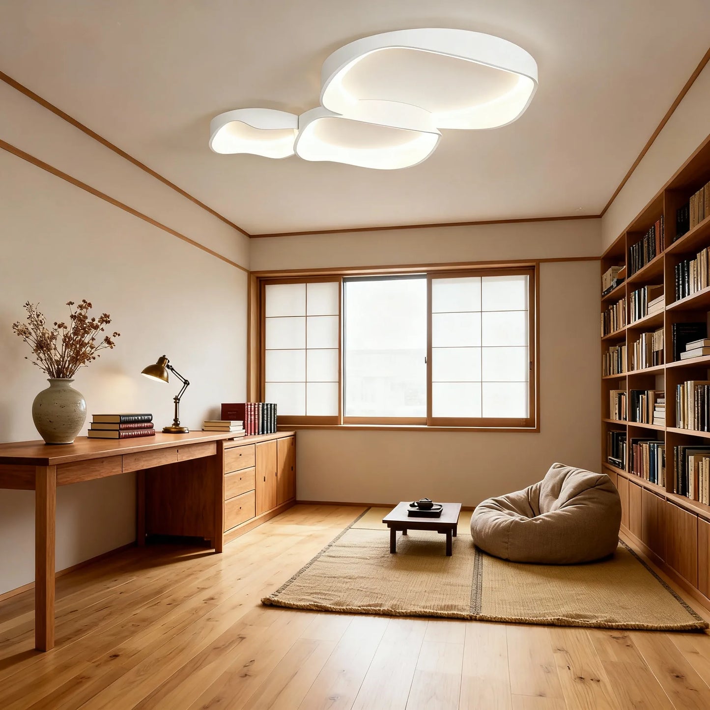 Modern White LED Flush Mount Ceiling Light