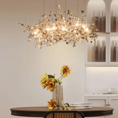 Art Deco Gold Chandelier Cluster for Dining Room