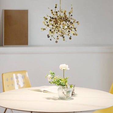 Art Deco Gold Chandelier Cluster for Dining Room