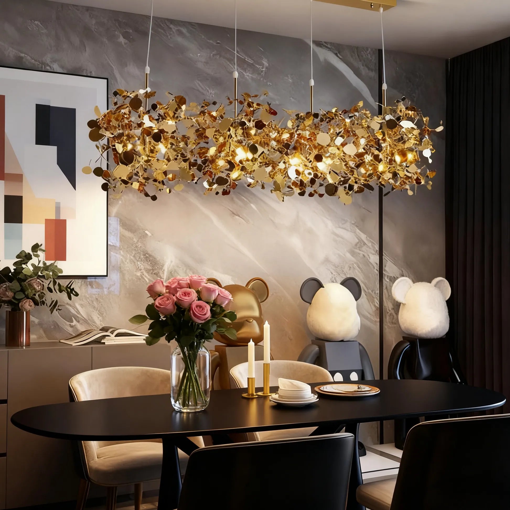 Art Deco Cluster Chandelier