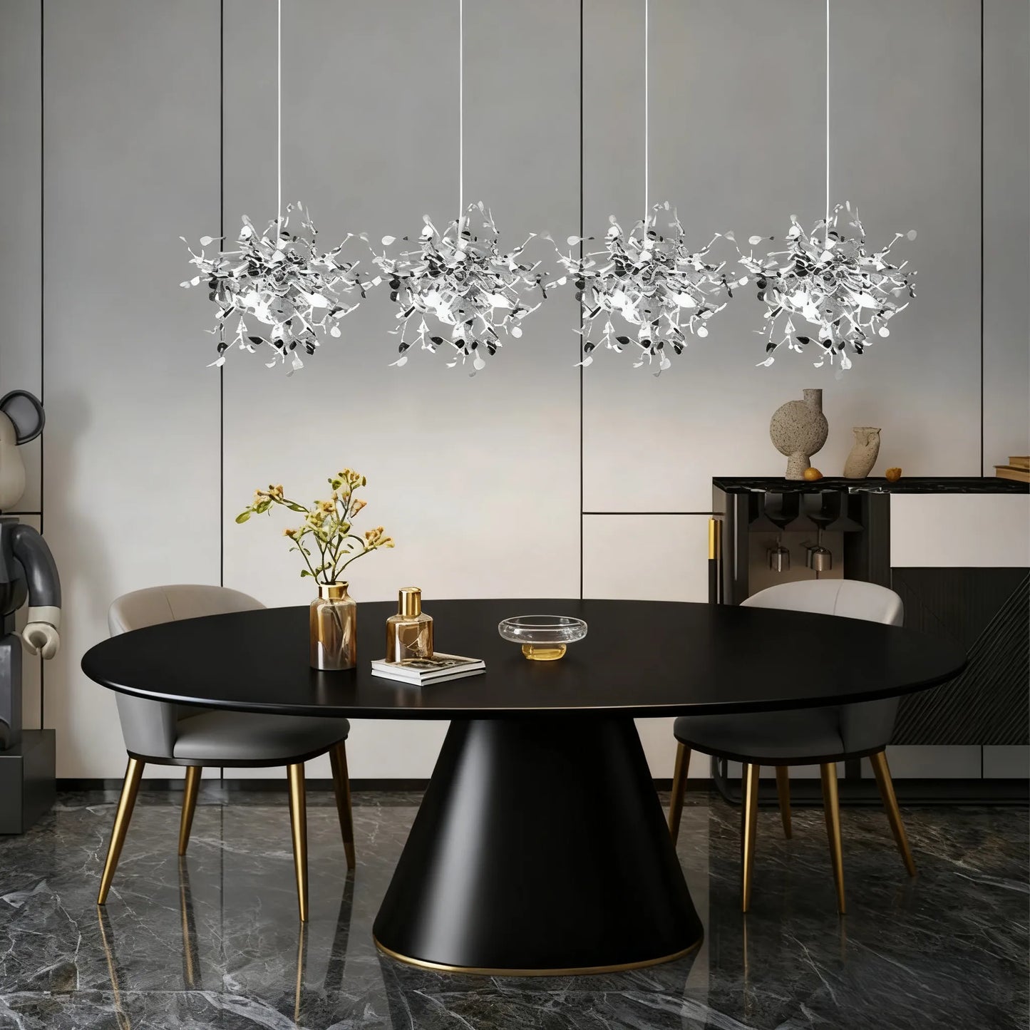 Art Deco Cluster Chandelier