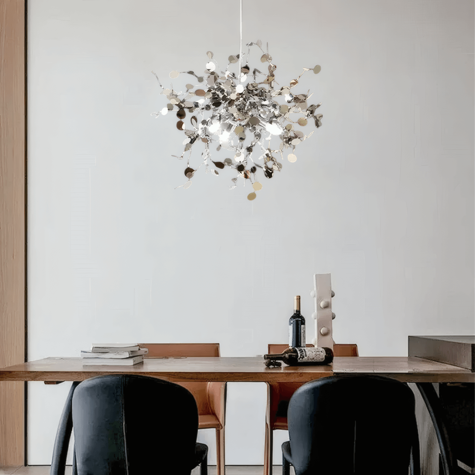 Art Deco Silver Chandelier Cluster Dining Room 1 Head