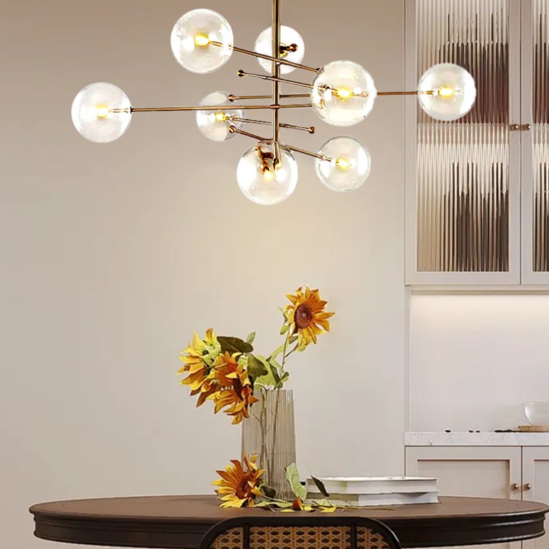 Modern Gold Chandelier for  Dining Room 8 Head