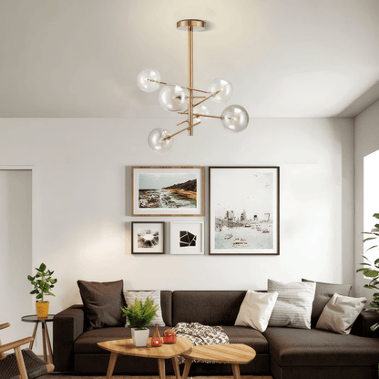Modern Gold Chandelier for  Living Room 6 Head