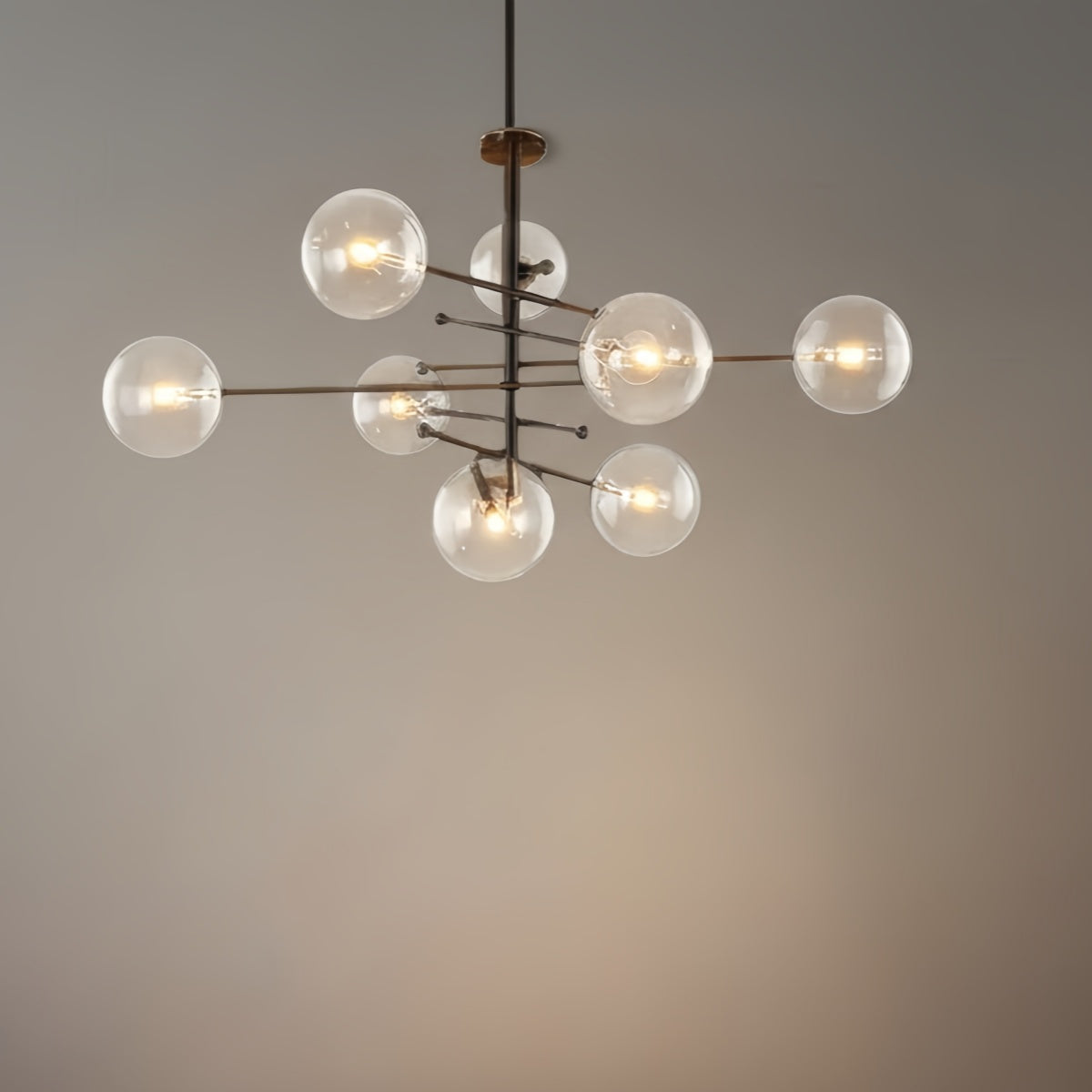 Chandelier – Luxury Black/Gold Metal for Dining Room